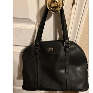 Coach Bleecker Riley Carryall Black Saffiano Leather Satchel Doctor Bag 25627